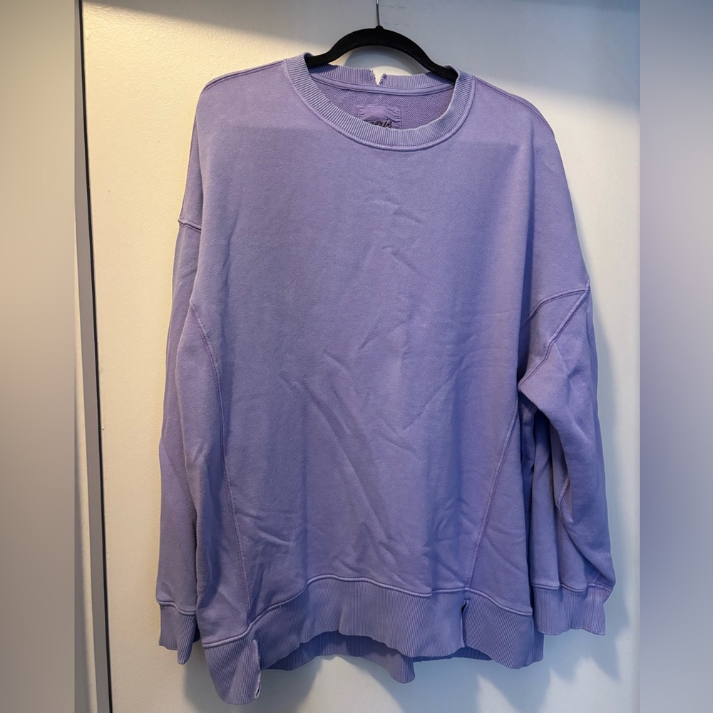 Aerie Light Purple Women's Crew Neck Sweatshirt